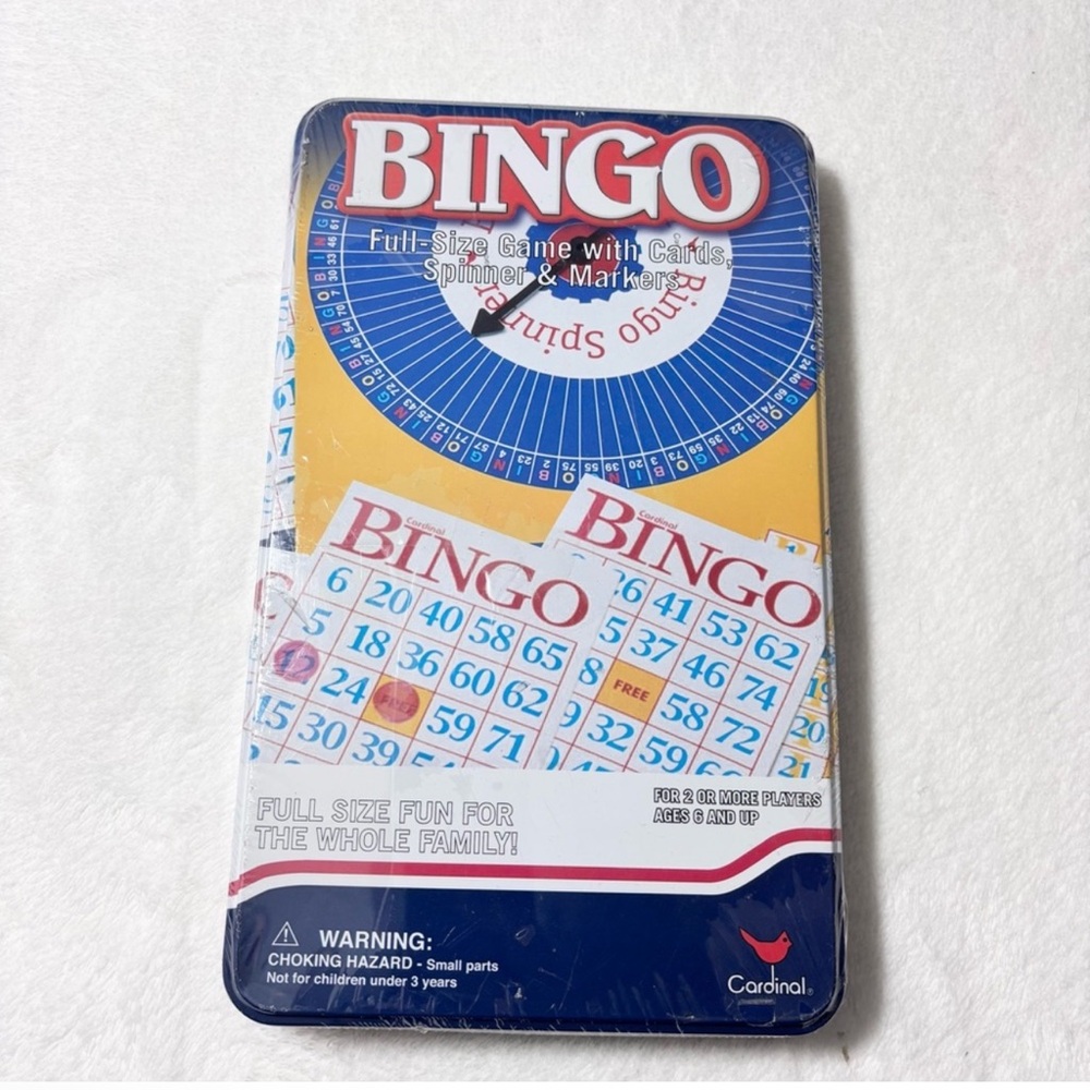 Cardinal Bingo Full Size Game‎ with cards,Spinner and Markers Family Fun Games